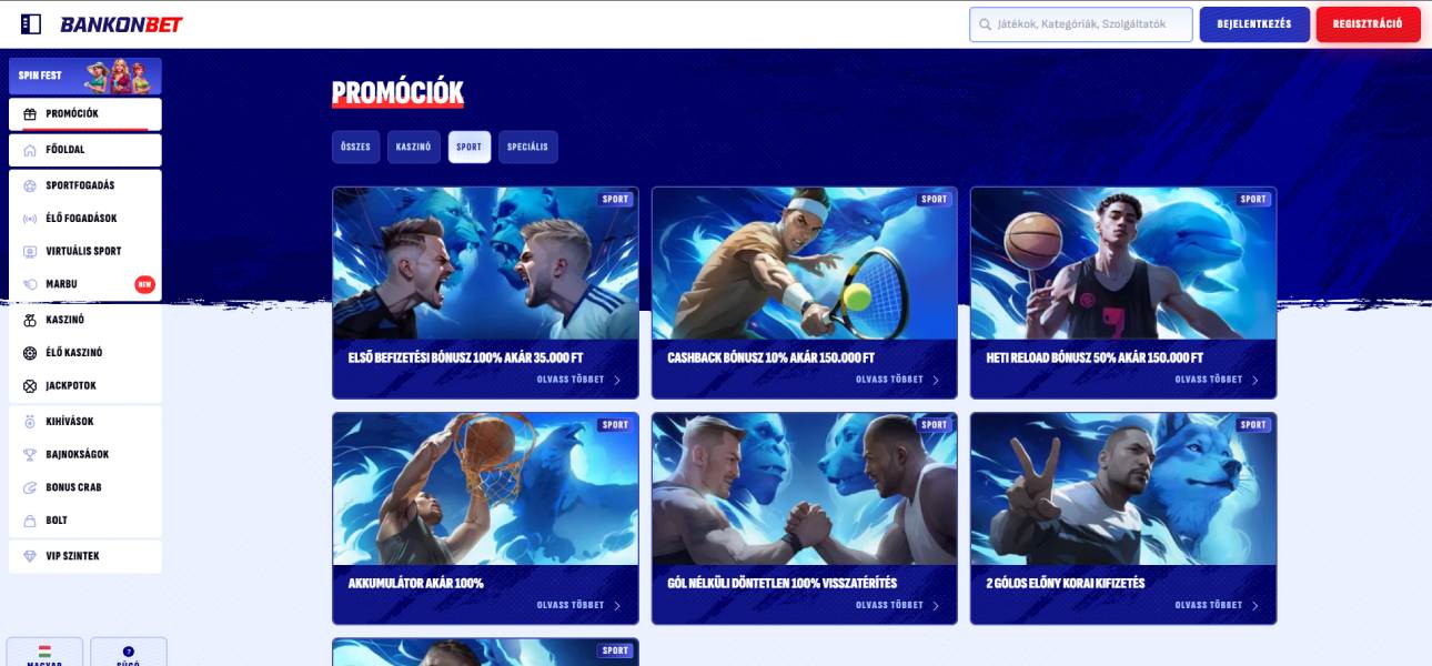 Bankonbet magyar sport bónusz