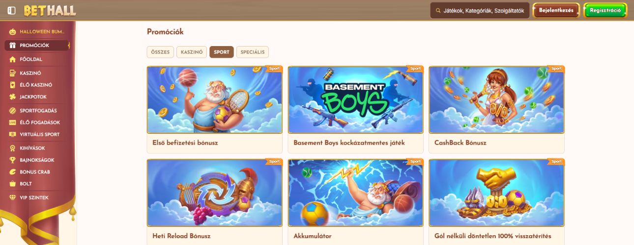 Bethall sportbónusz