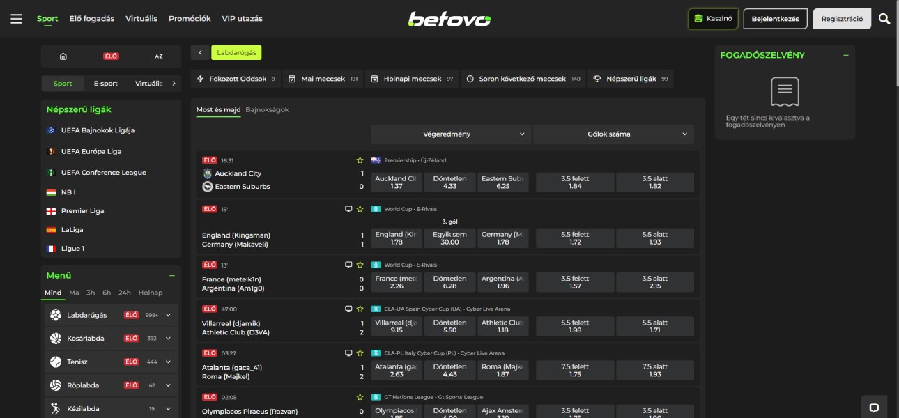 Betovo futballfogadás