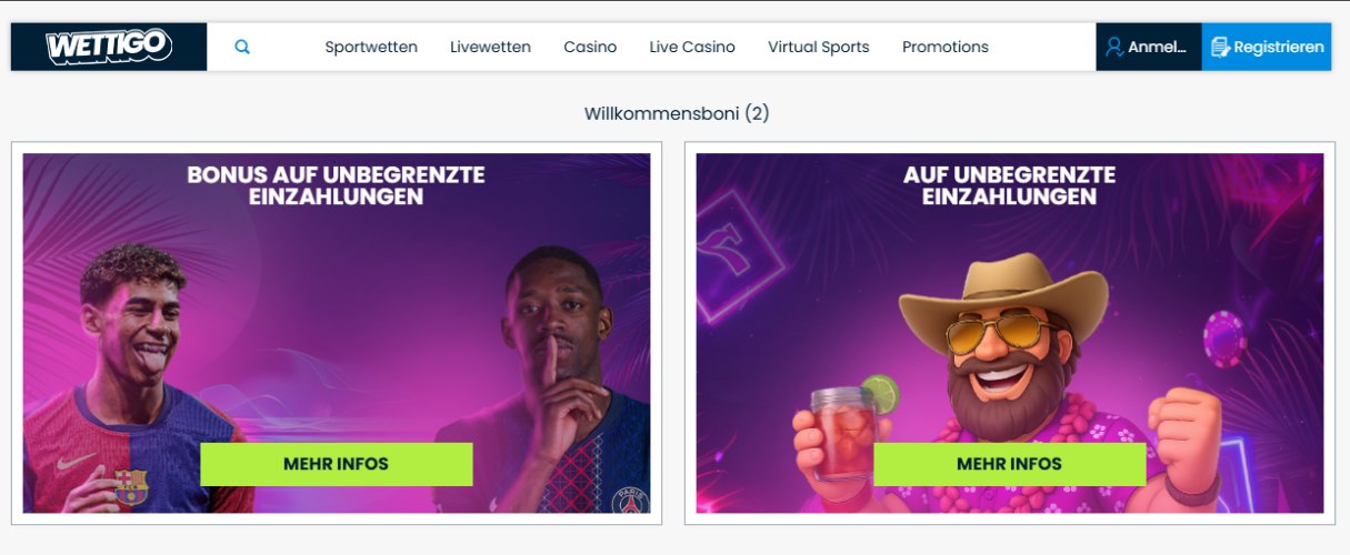 Wettigo Sportwetten Bonus Schweiz