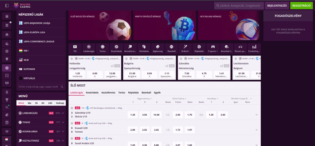 Malina Sport kínálat