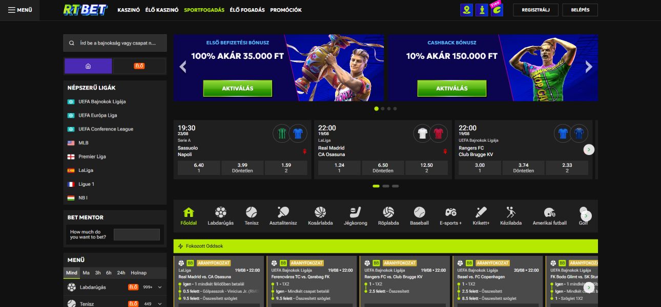 RTBet fogadás