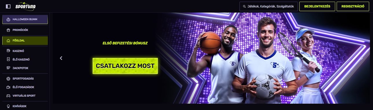 Sportuna fogadási oldal